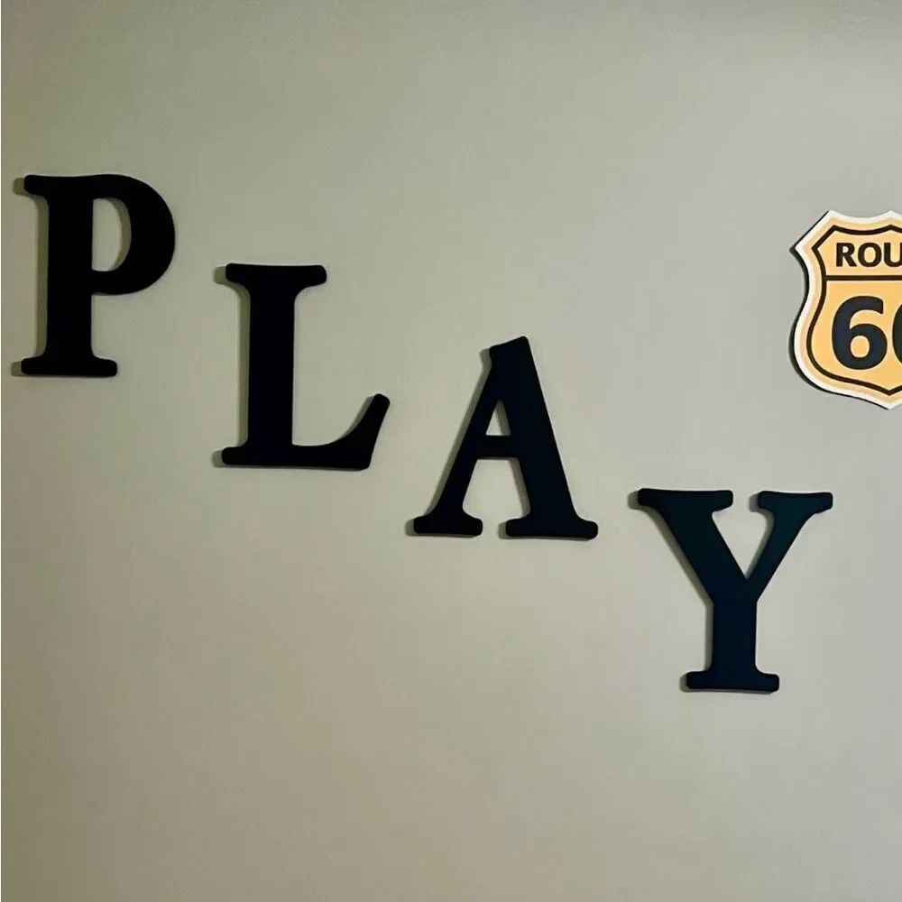 EUC “PLAY” Wall Decor Letters 12”